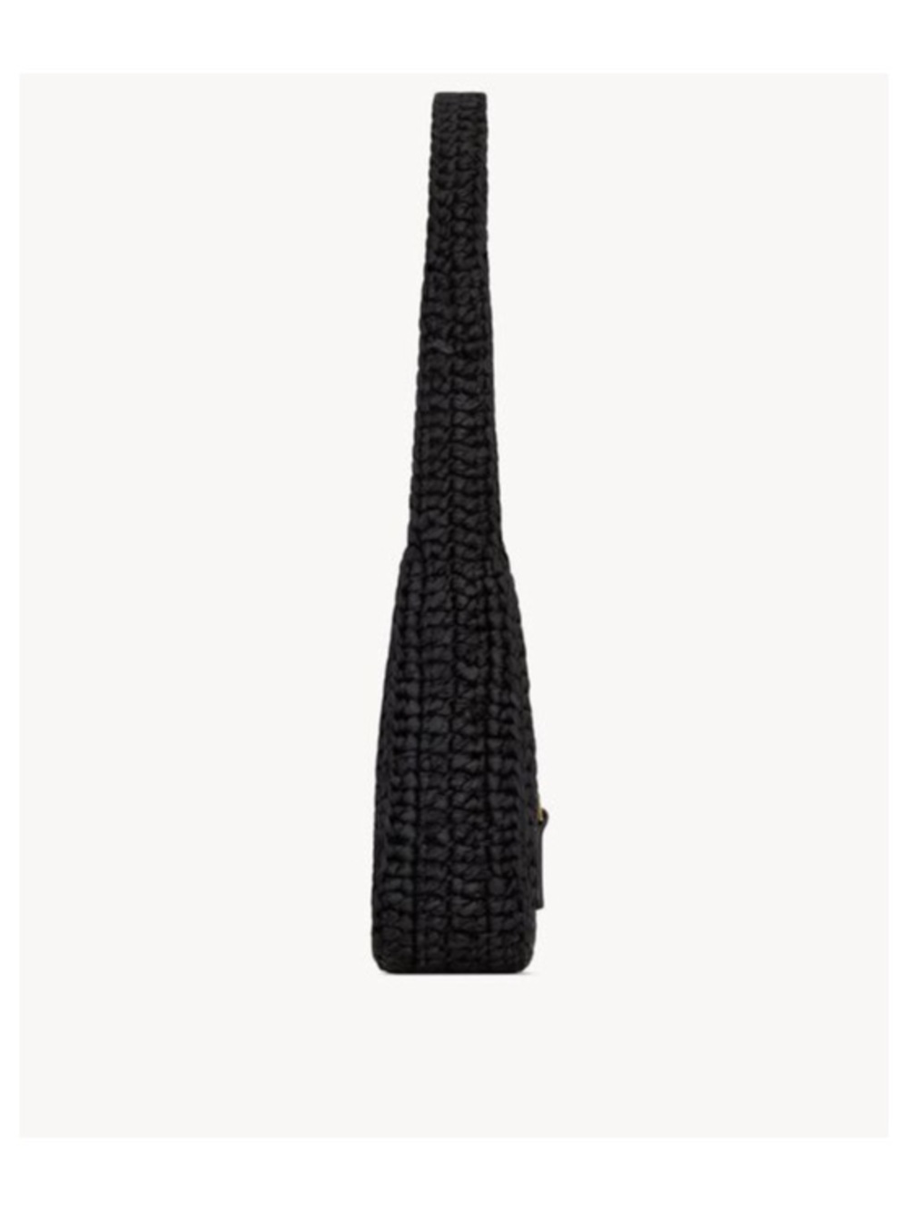 Saint Laurent Le 7 A 5 Mini Raffia & Leather Shoulder Bag, Black - Picture 3 of 4